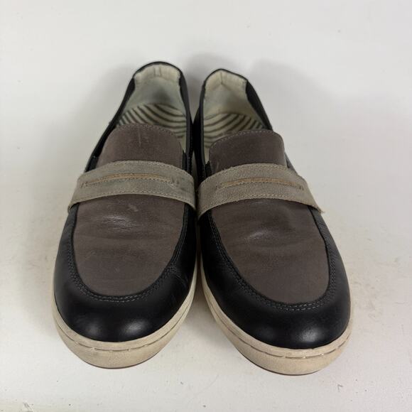 Taos Upward Loafer Women's 10 Black Brown Leather Slip-On Low Top Comfort - Picture 4 of 10